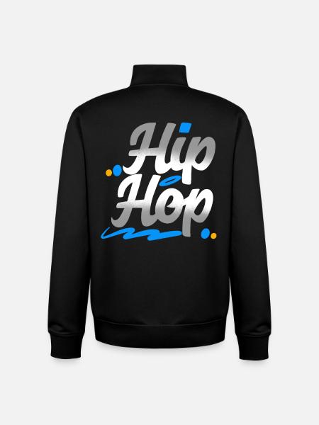 hip hop - Unisex Organic Zip Sweatshirt by Stanley/Stella - black