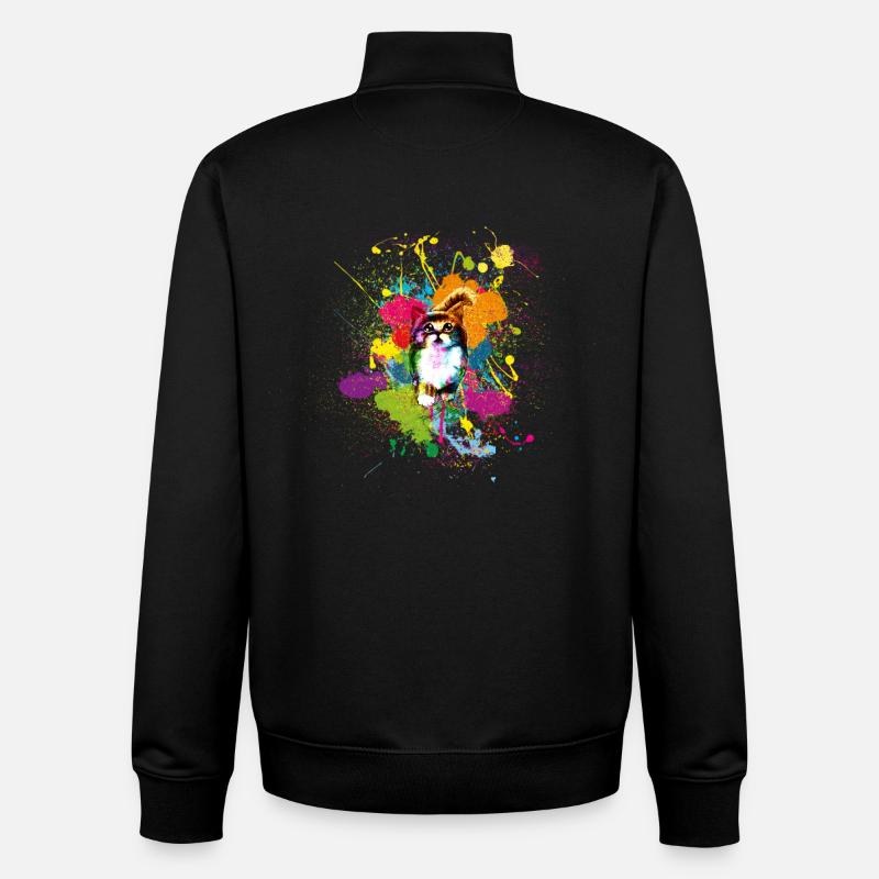 Kleckskatze - Unisex Organic Zip Sweatshirt von Stanley/Stella - Schwarz