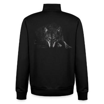 Wolf - Unisex Organic Zip Sweatshirt by Stanley/Stella - black - Back - AI Model Male 185 light (185cm)