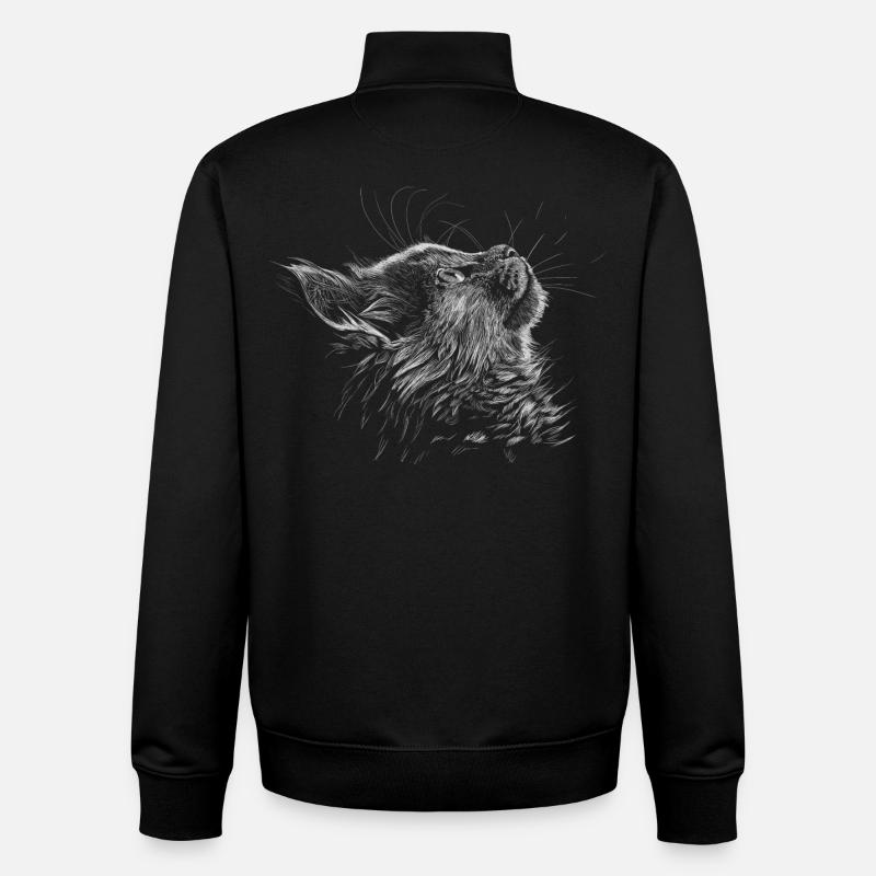 Kitten - Unisex Organic Zip Sweatshirt by Stanley/Stella - black