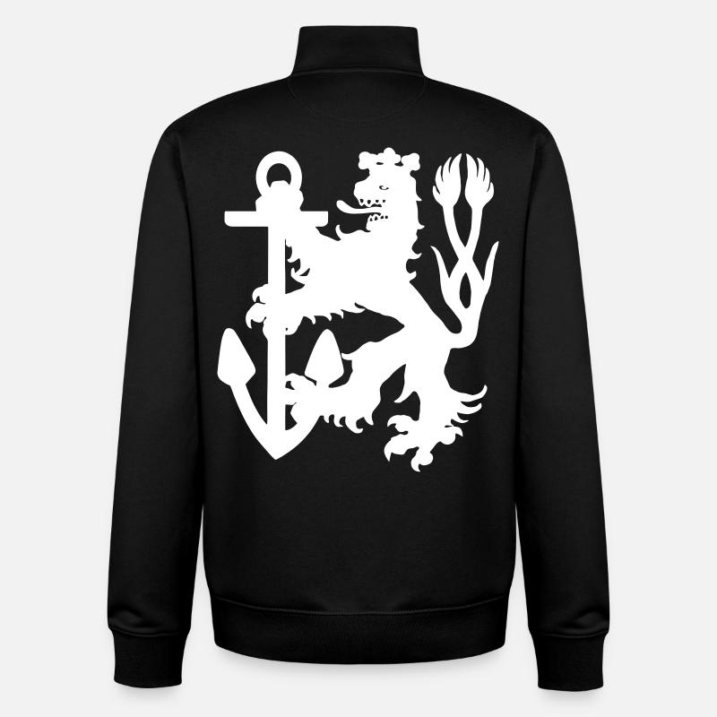 Düsseldorf - Düsseldorf Lion - Sweat zippé unisexe en coton bio Stanley/Stella - noir