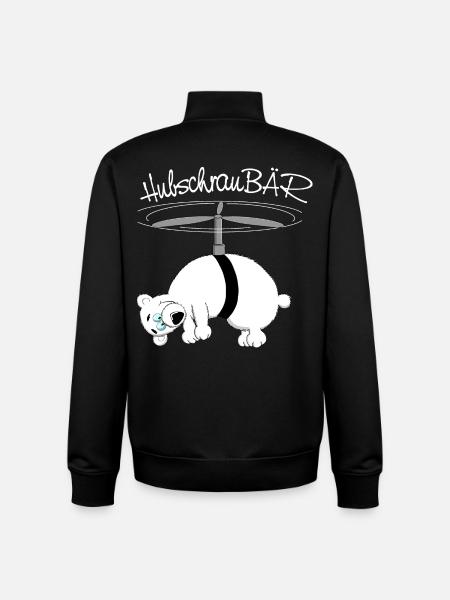 herziger, drolliger Bär - Unisex Organic Zip Sweatshirt von Stanley/Stella - Schwarz