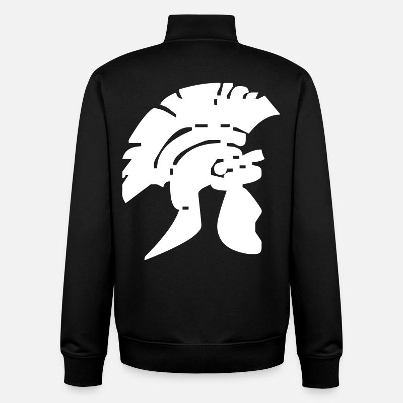 Casque Romain - Design - Sweat zippé unisexe en coton bio Stanley/Stella - noir