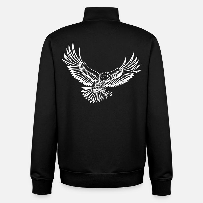 Aigle - Sweat zippé unisexe en coton bio Stanley/Stella - noir