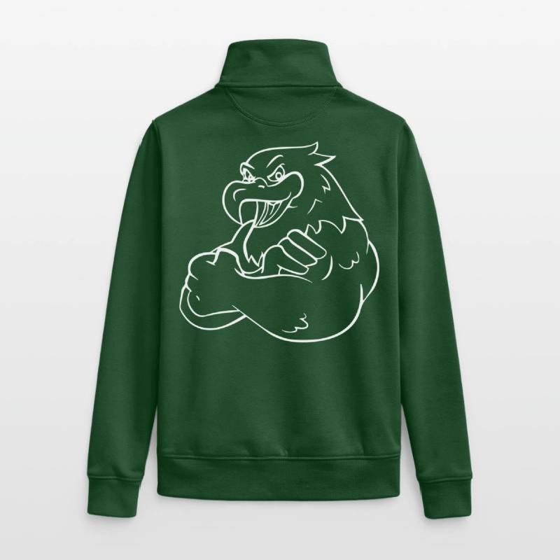 Comic Eagle - Design Unisex Organic Zip Sweatshirt by Stanley/Stella