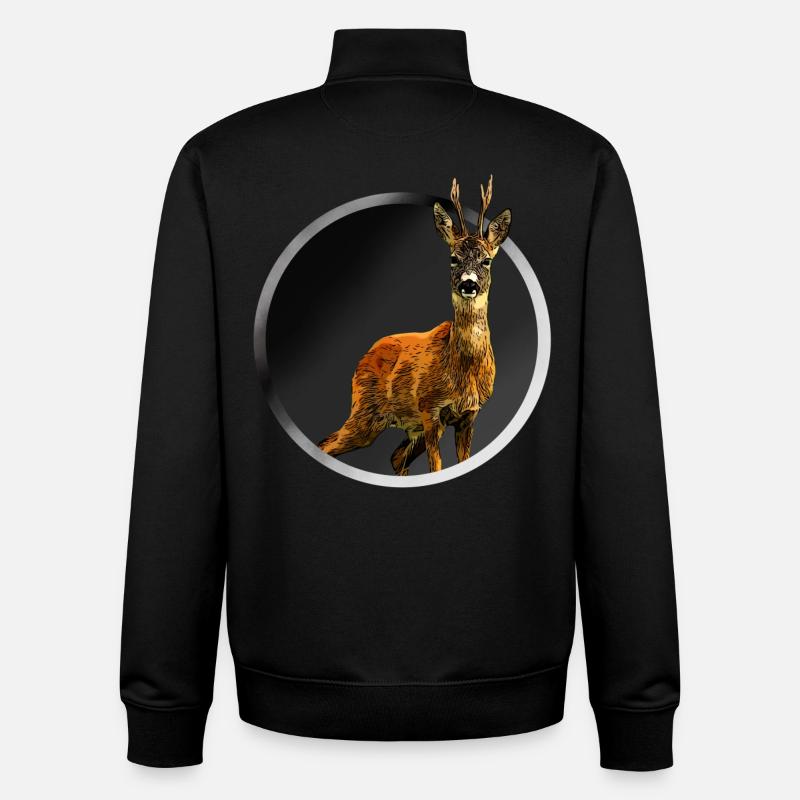 Reh - Unisex Organic Zip Sweatshirt von Stanley/Stella - Schwarz