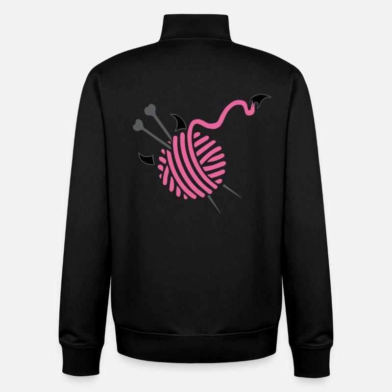 Stricken - Unisex Organic Zip Sweatshirt von Stanley/Stella - Schwarz