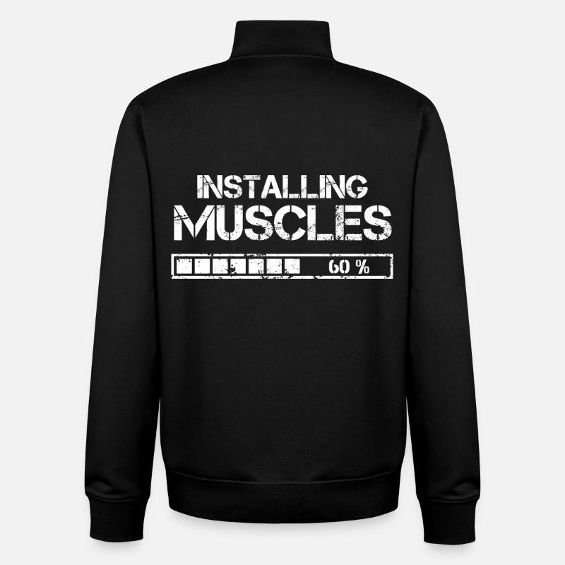 Installing Muscles - Unisex Organic Zip Sweatshirt von Stanley/Stella - Schwarz