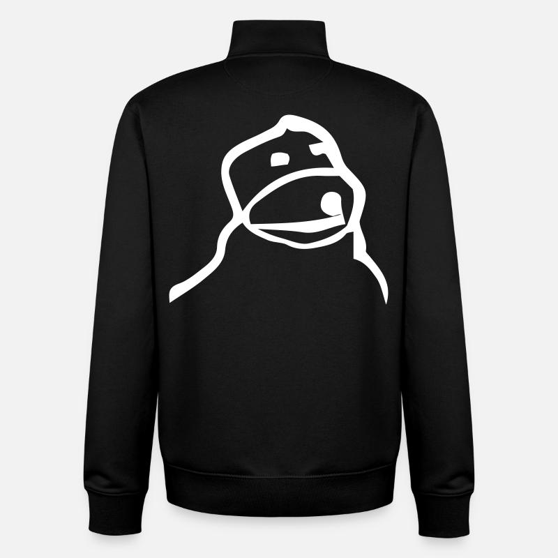 flat eric - design - Unisex Organic Zip Sweatshirt by Stanley/Stella - black
