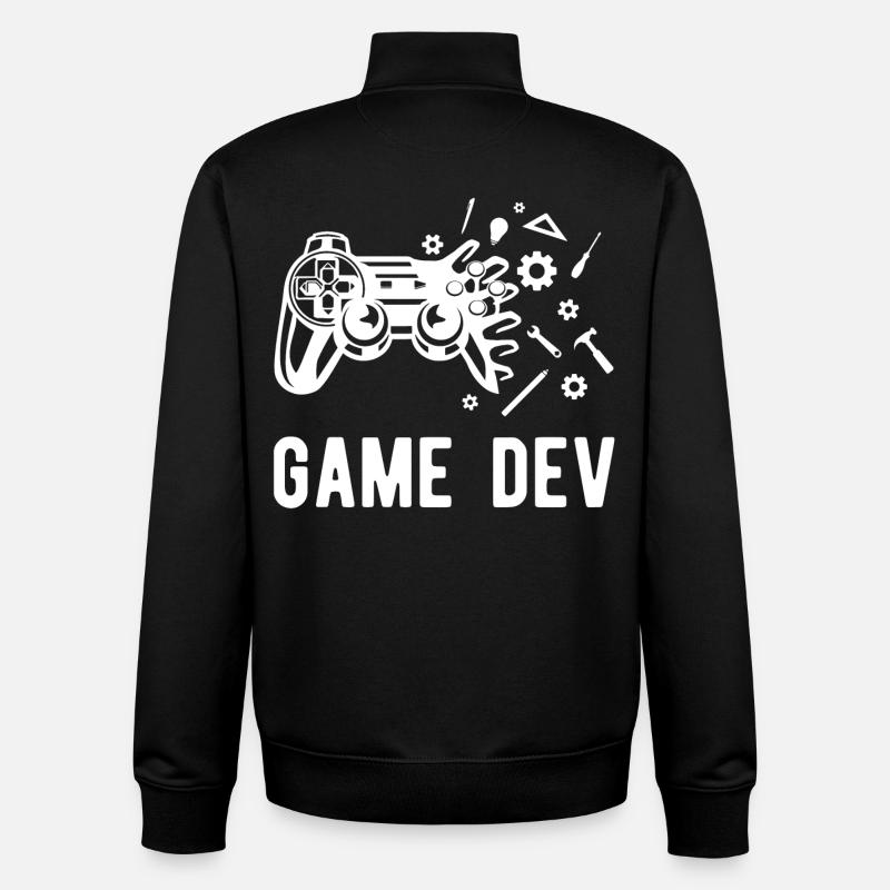 Game Dev - Unisex Organic Zip Sweatshirt by Stanley/Stella - black
