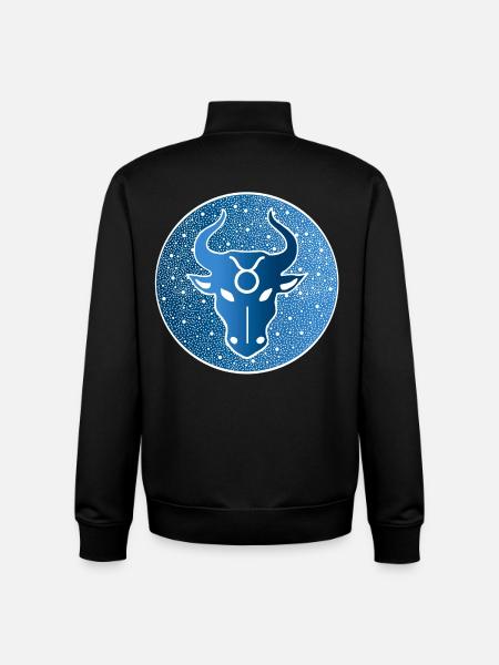 Astrological sign: bull - Unisex Organic Zip Sweatshirt by Stanley/Stella - black