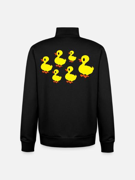 ducks - Unisex Organic Zip Sweatshirt by Stanley/Stella - black