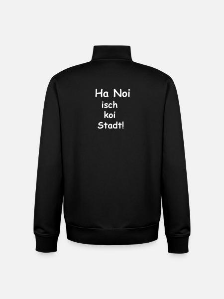 Hanoi is koi white - Unisex Organic Zip Sweatshirt by Stanley/Stella - black