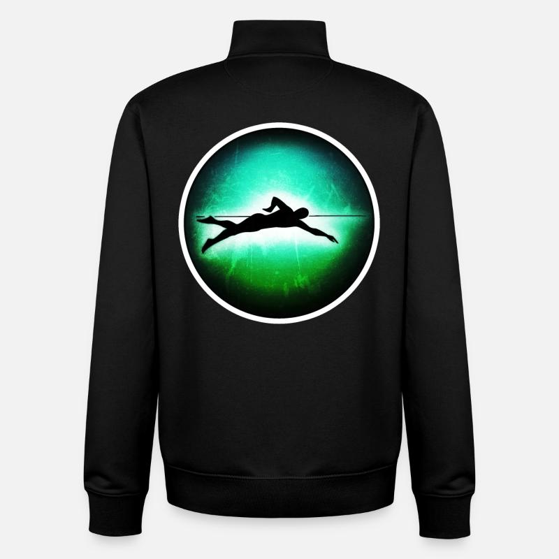 Natation - Nageurs - Sweat zippé unisexe en coton bio Stanley/Stella - noir