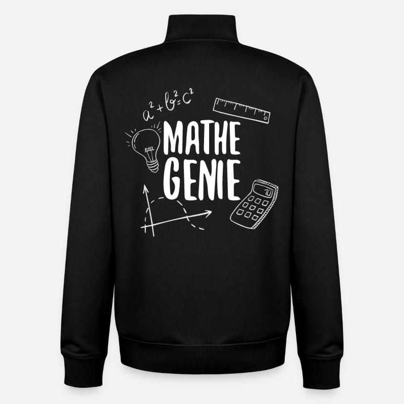 Génie mathématique génie arithmétique - Sweat zippé unisexe en coton bio Stanley/Stella - noir