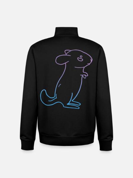 Chinchilla animal - Unisex Organic Zip Sweatshirt by Stanley/Stella - black