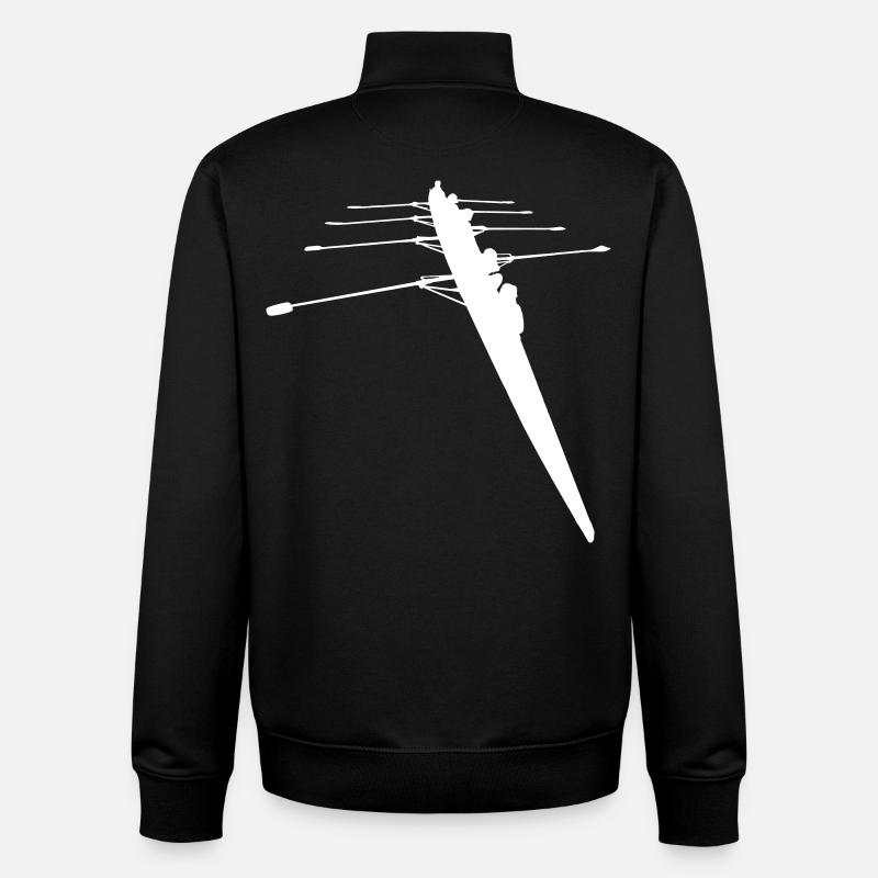 Ruderer - 4er Ruderboot - Unisex Organic Zip Sweatshirt von Stanley/Stella - Schwarz