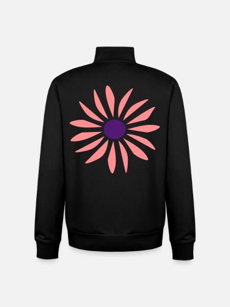 flower - Unisex Organic Zip Sweatshirt by Stanley/Stella - black