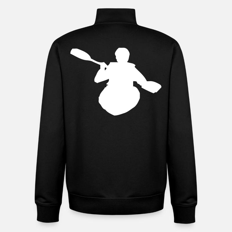 Kajak - Unisex Organic Zip Sweatshirt von Stanley/Stella - Schwarz