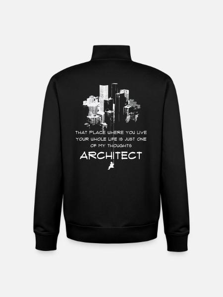 Architect Architects - Unisex Organic Zip Sweatshirt by Stanley/Stella - black