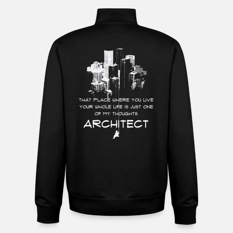 Architect Architects - Unisex Organic Zip Sweatshirt by Stanley/Stella - black