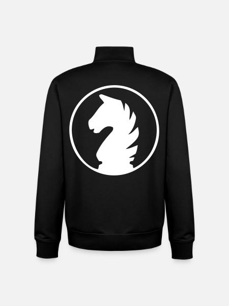 Chess - Horse - Unisex Organic Zip Sweatshirt by Stanley/Stella - black