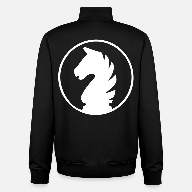 Schach - Pferd - Unisex Organic Zip Sweatshirt von Stanley/Stella - Schwarz
