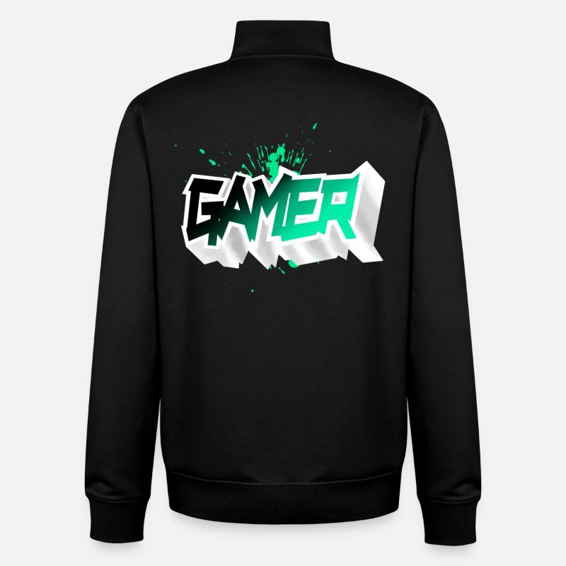 Gamer - Unisex Organic Zip Sweatshirt von Stanley/Stella - Schwarz