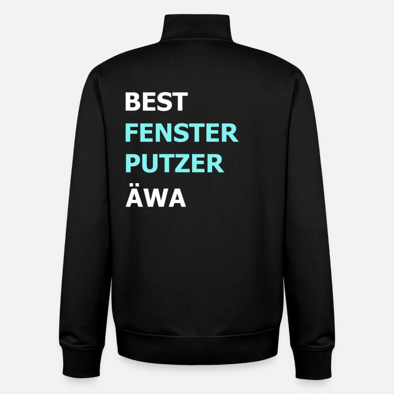 Bester Fensterputzer Reiniger Hausmann Geschenk - Unisex Organic Zip Sweatshirt von Stanley/Stella - Schwarz
