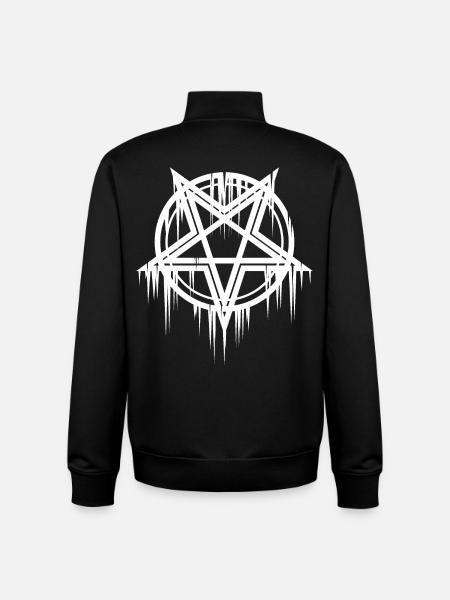 Satanic pentagram - Unisex Organic Zip Sweatshirt by Stanley/Stella - black