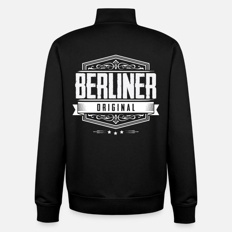 Berliner Original - Berlin - Unisex Organic Zip Sweatshirt von Stanley/Stella - Schwarz
