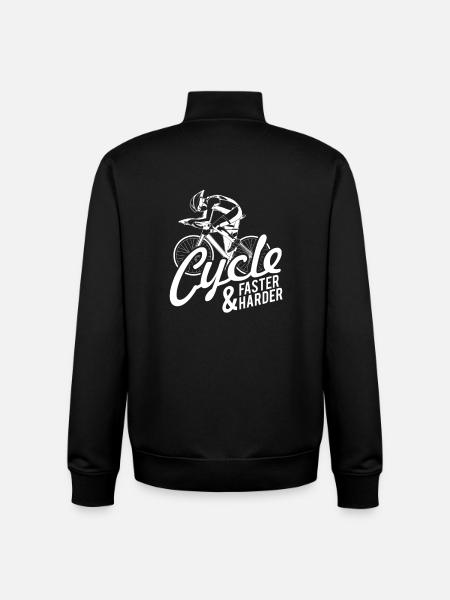 Pyöräily Pyöräily Pyöräily Pyöräily Pyöräily - Unisex vetoketjullinen collegepaita luomupuuvillasta Stanley/Stellalta - musta