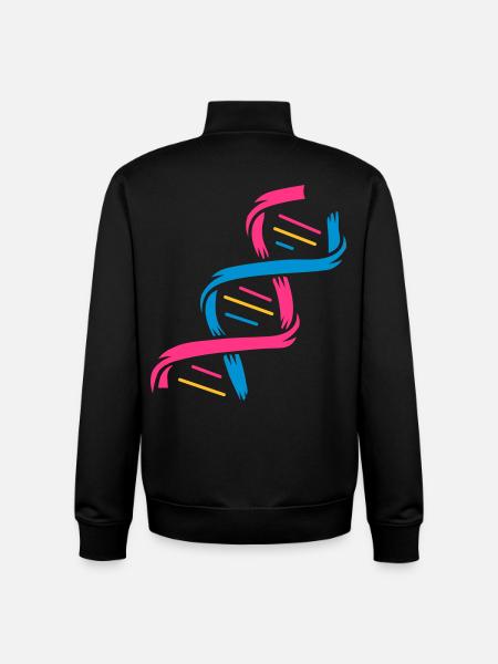 La structure d'une molécule d'ADN - Sweat zippé unisexe en coton bio Stanley/Stella - noir