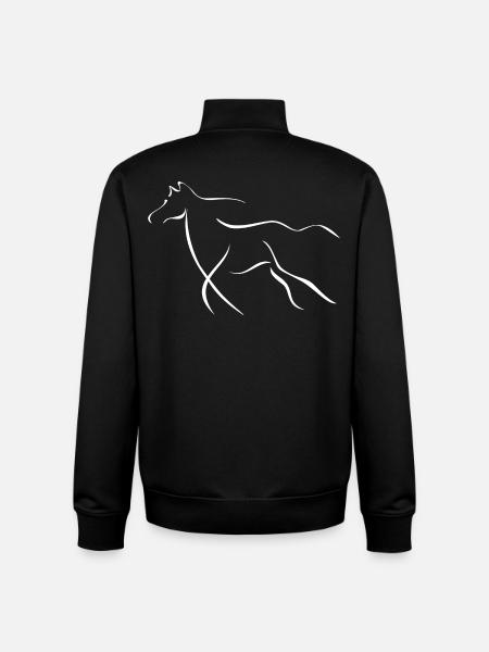 Cheval élégant - Sweat zippé unisexe en coton bio Stanley/Stella - noir