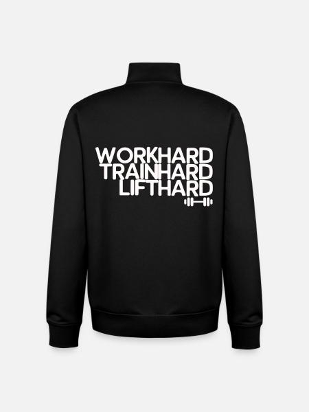 Fitness quote - Unisex Organic Zip Sweatshirt by Stanley/Stella - black