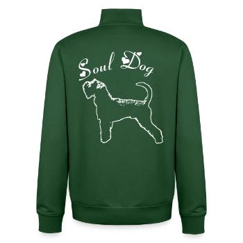 Schnauzer Soul dog - Unisex Organic Zip Sweatshirt von Stanley/Stella - Flaschengrün - Hinten - AI Model Male 185 dark (185cm)