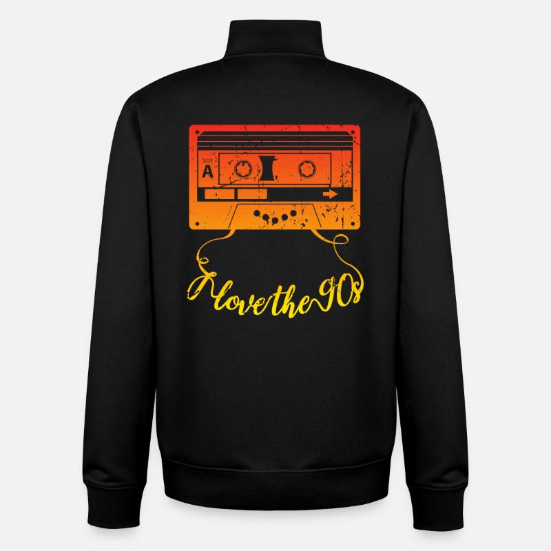 Ich liebe die 90er - Unisex Organic Zip Sweatshirt von Stanley/Stella - Schwarz