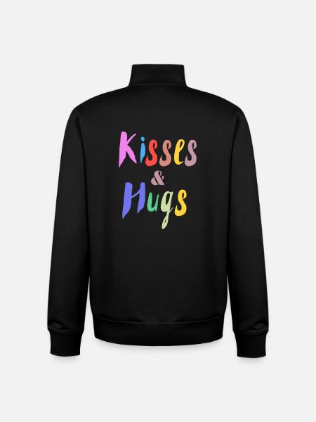 Design Kisses and Hug Colors - Unisex Organic Zip Sweatshirt by Stanley/Stella - black