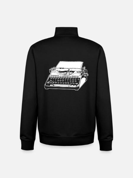 Machine à écrire - Sweat zippé unisexe en coton bio Stanley/Stella - noir