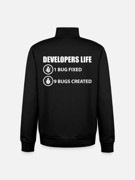 Programmer joke - Unisex Organic Zip Sweatshirt by Stanley/Stella - black