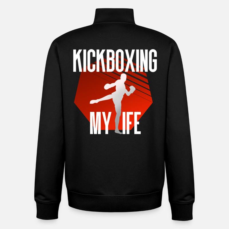 Kickboxing Kickboxing - Unisex Organic Zip Sweatshirt by Stanley/Stella - black