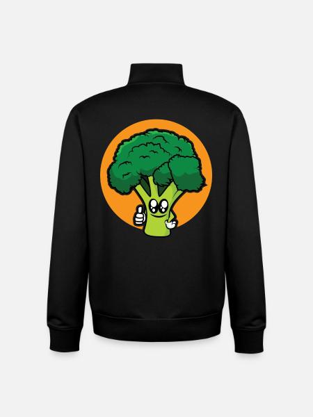 funny broccoli - design - Unisex Organic Zip Sweatshirt by Stanley/Stella - black