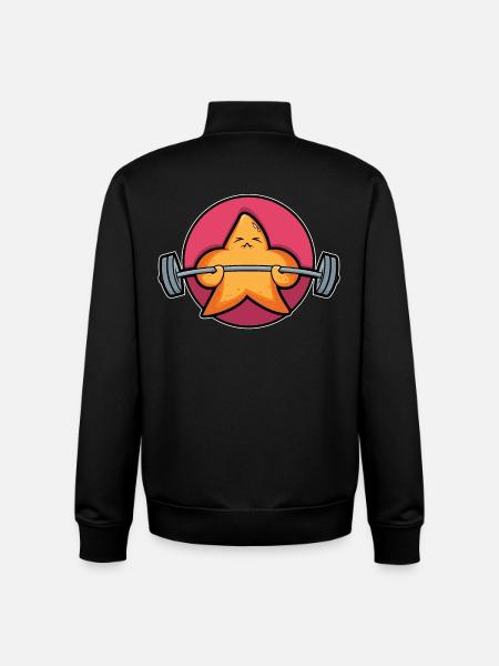 Gewichtheber-Seestern - Unisex Organic Zip Sweatshirt von Stanley/Stella - Schwarz