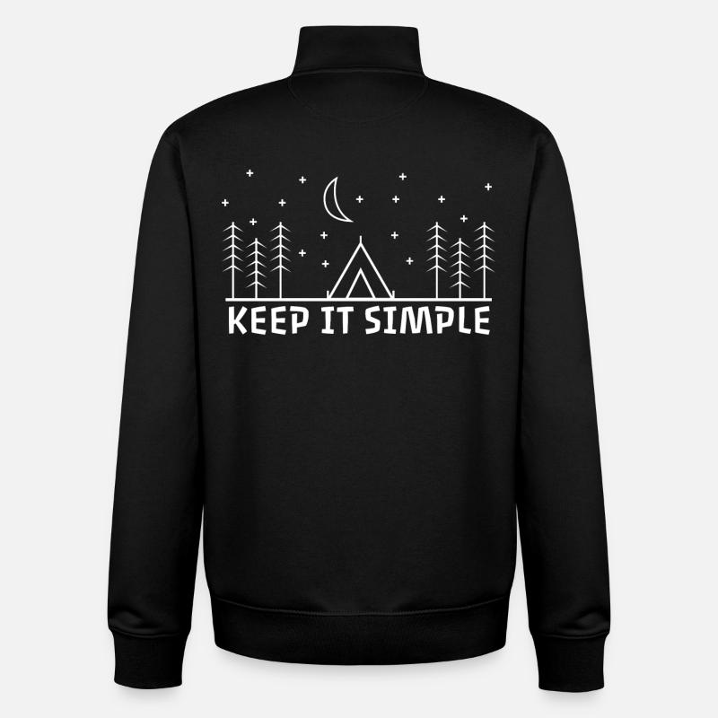 Keep It Simple - Unisex Organic Zip Sweatshirt by Stanley/Stella - black