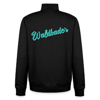 Waldbader Wald Waldbaden Bäume Natur Geschenk - Unisex Organic Zip Sweatshirt von Stanley/Stella - Schwarz - Hinten - AI Model Male 185 light (185cm)