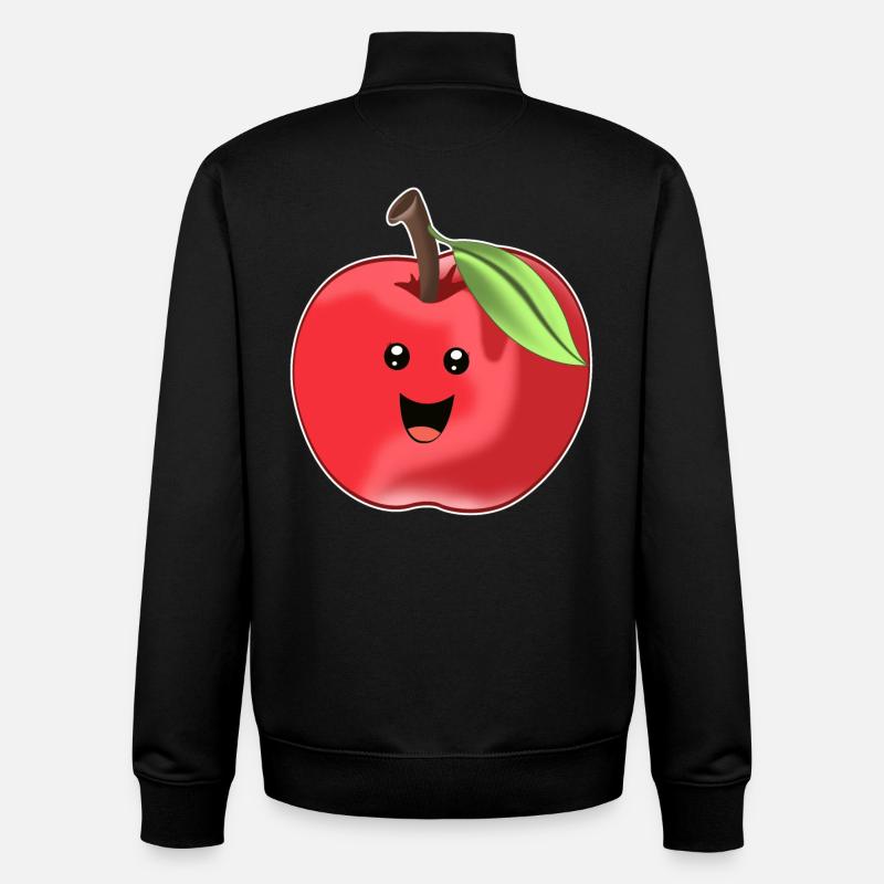 Délicieuse pomme sucrée - design - Sweat zippé unisexe en coton bio Stanley/Stella - noir
