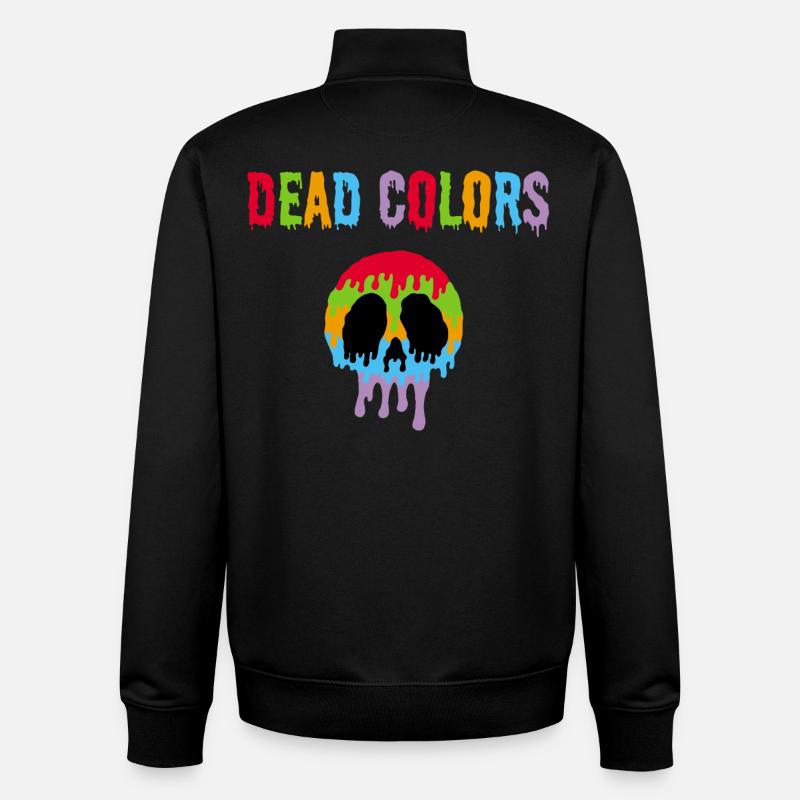 Farbiger Schädel Manga - Unisex Organic Zip Sweatshirt von Stanley/Stella - Schwarz
