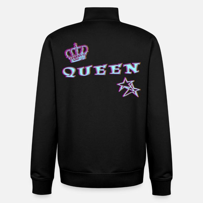 queen - Unisex Organic Zip Sweatshirt by Stanley/Stella - black