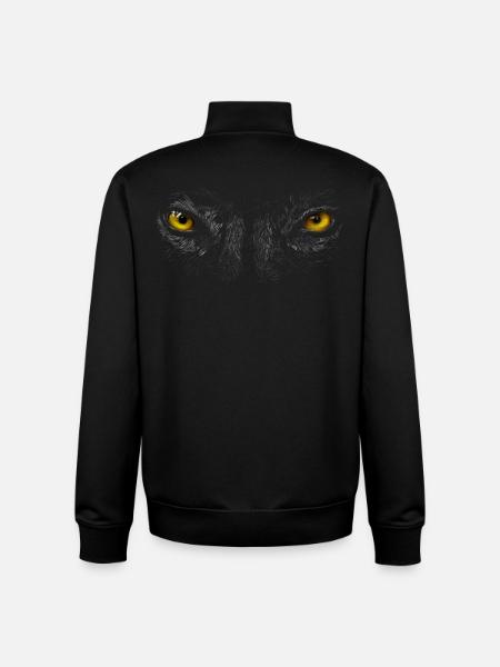 yeux - Sweat zippé unisexe en coton bio Stanley/Stella - noir
