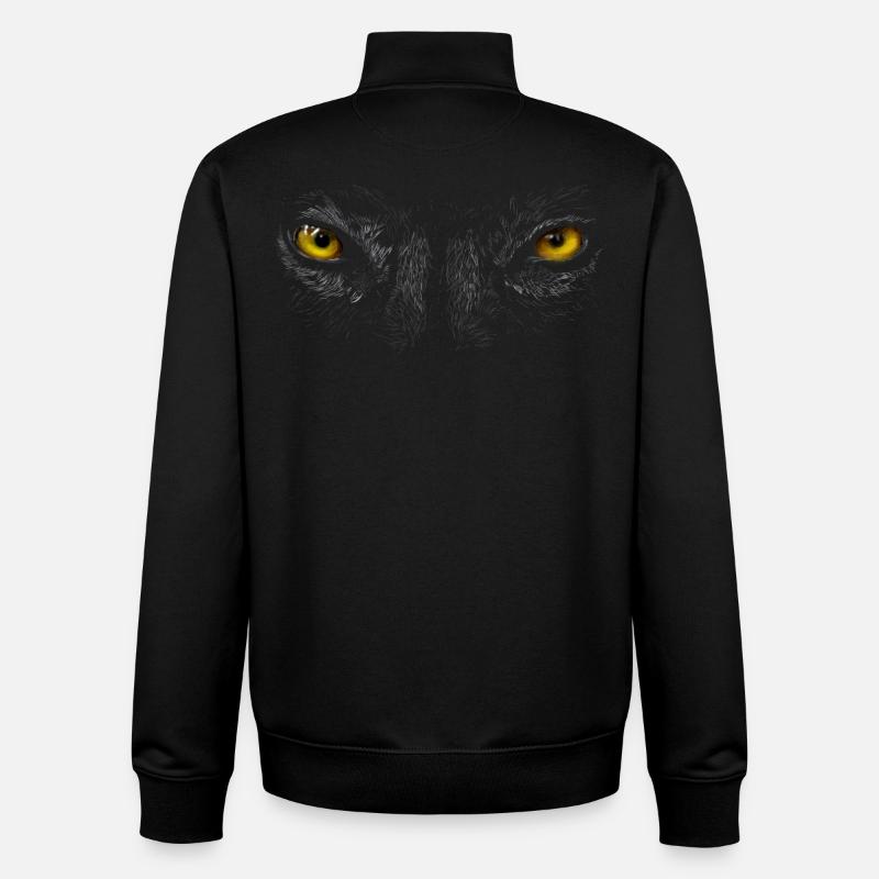 yeux - Sweat zippé unisexe en coton bio Stanley/Stella - noir
